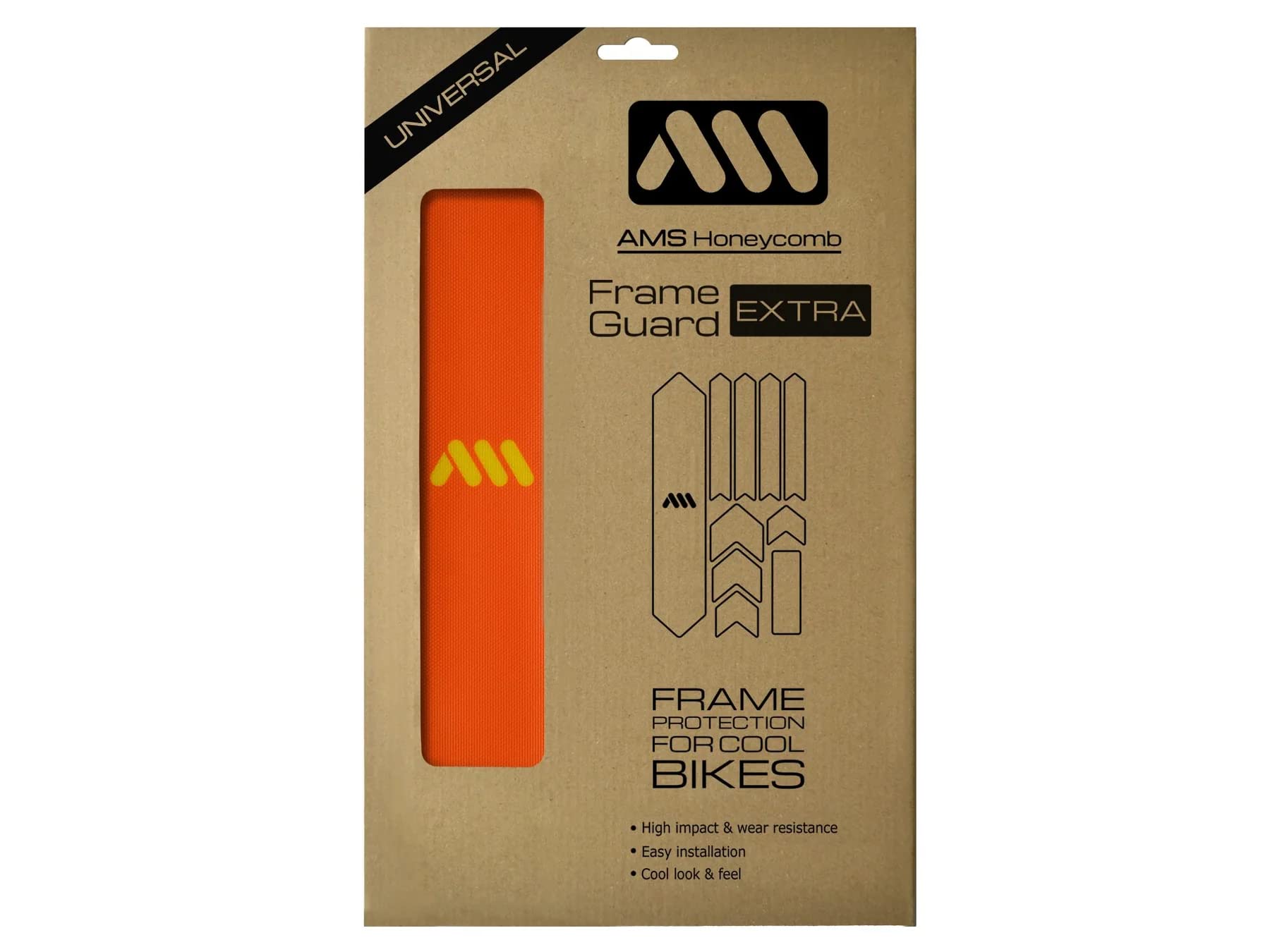 Amazon | AMS Honeycomb Frame Guard XL (ORANGE) | All Mountain